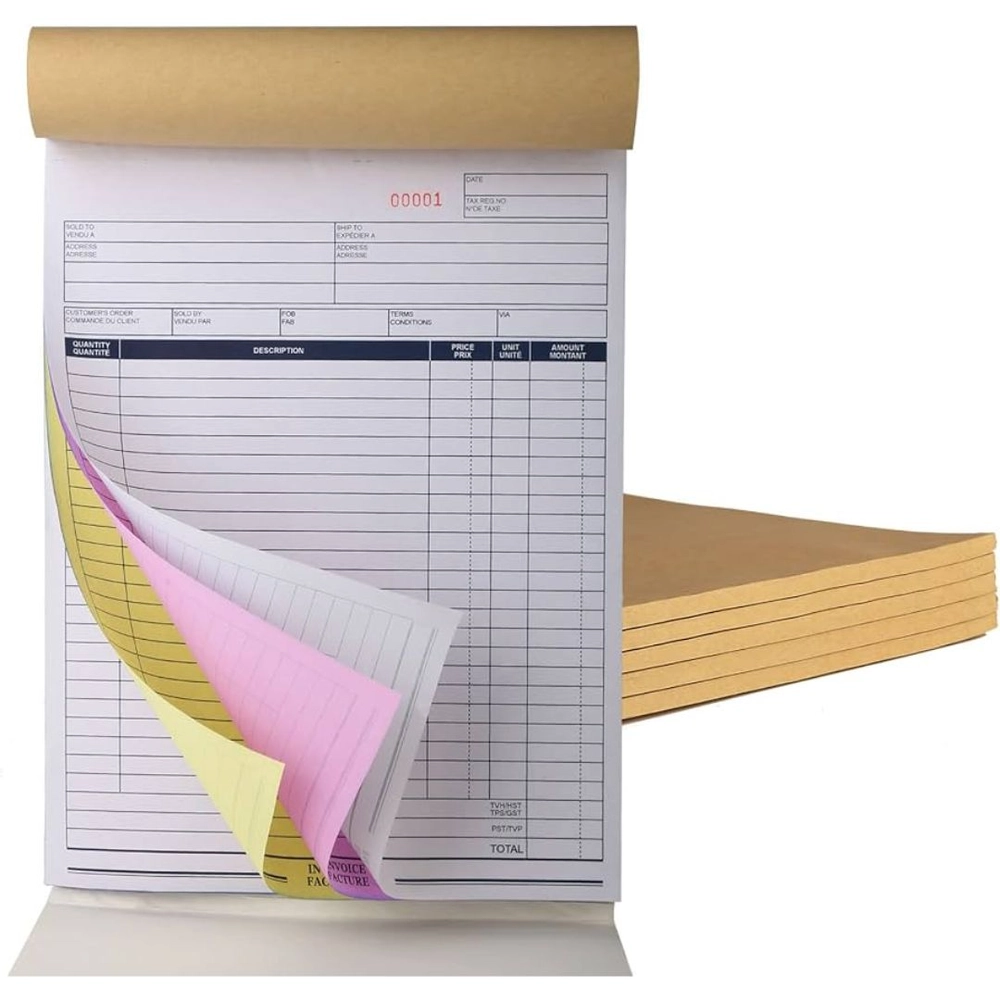 3 Part Carbonless Form – in Books
