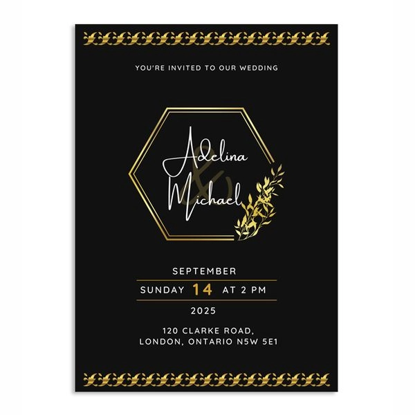 Flat invitations designed for elegant events and special occasions, featuring a stylish and minimalist design perfect for sho