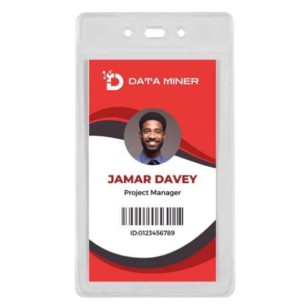 Digital full-color ID badges, featuring high-resolution printing for vibrant and detailed identification, ideal for businesse