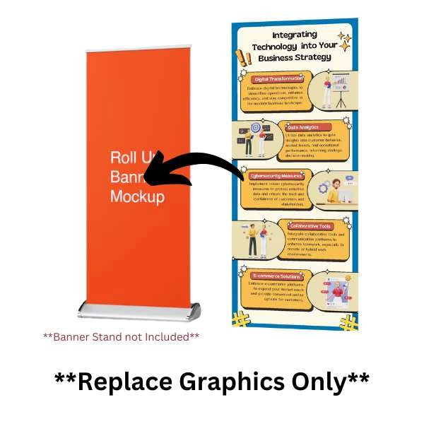 Professional pull-up banner graphics printed on premium material for a polished and high-impact presentation.