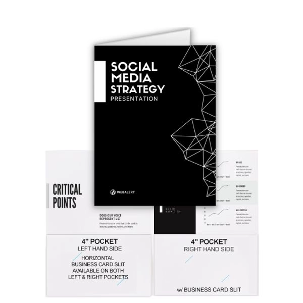 Presentation folder black colour 2 sides