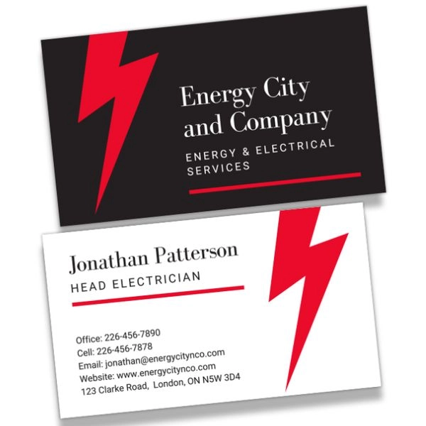 Offset business cards printed with a high-end process for crisp, clear text and vibrant graphics.
