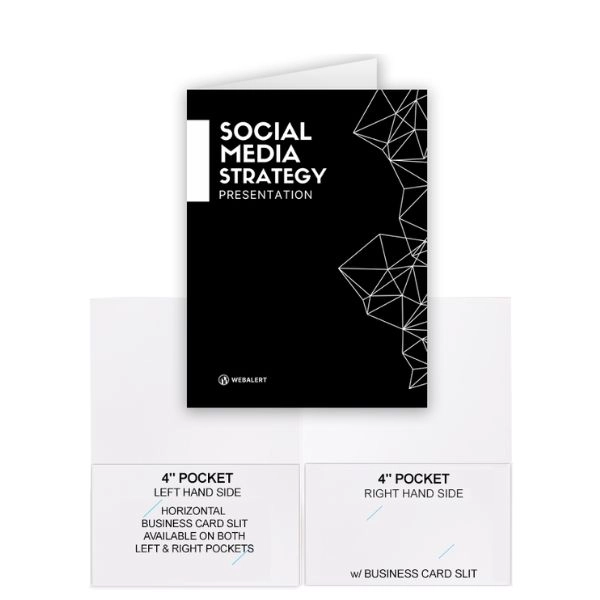 Presentation folder black colour 1 side