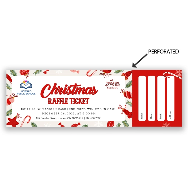 ticket with perforation