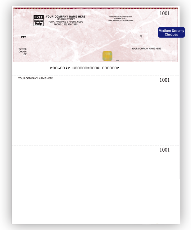 QuickBooks-compatible laser cheques for secure and accurate payment processing.