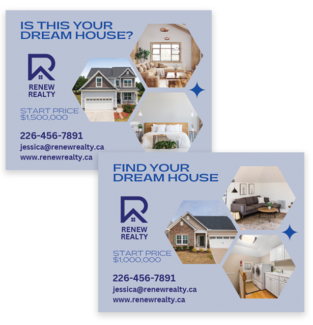Postcards designed to showcase your brand’s message