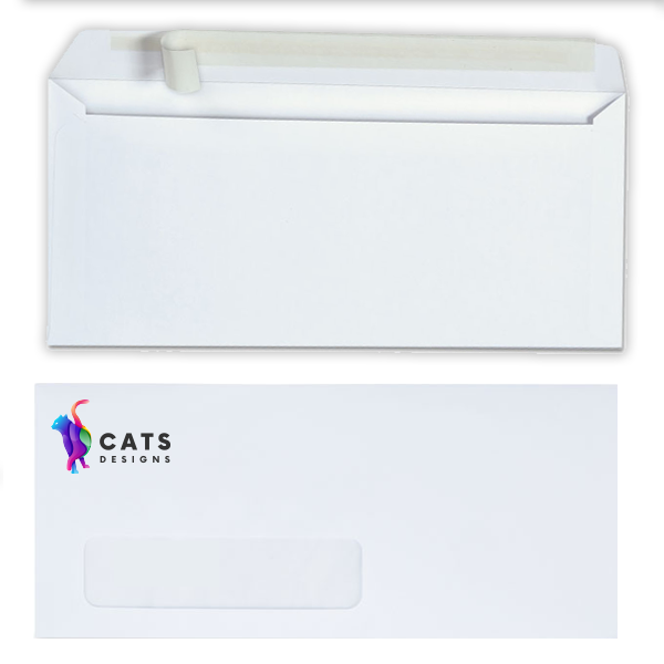 Standard #10 printed envelopes perfect for mailing letters and invoices.