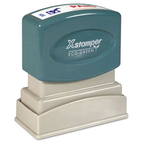 Two-color self-inking stamp, featuring dual ink pads for creating vibrant and eye-catching impressions, ideal for adding emph