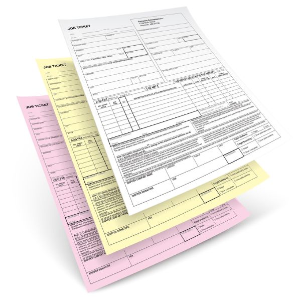 3 Part Carbonless Form – Loose