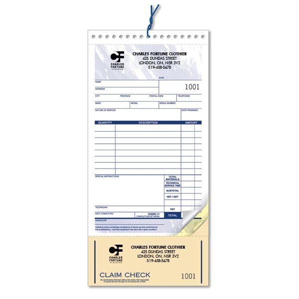 Service order form for requesting and documenting services, featuring detailed fields for customer information, service descr