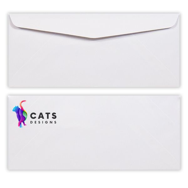 Professional #10 printed envelopes featuring a sleek design, ideal for business correspondence and mailing, customized with c