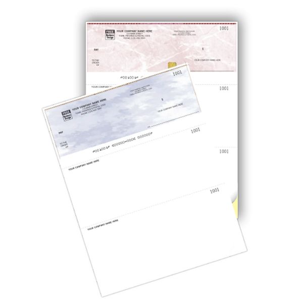 Printed laser cheques for QuickBooks with secure printing