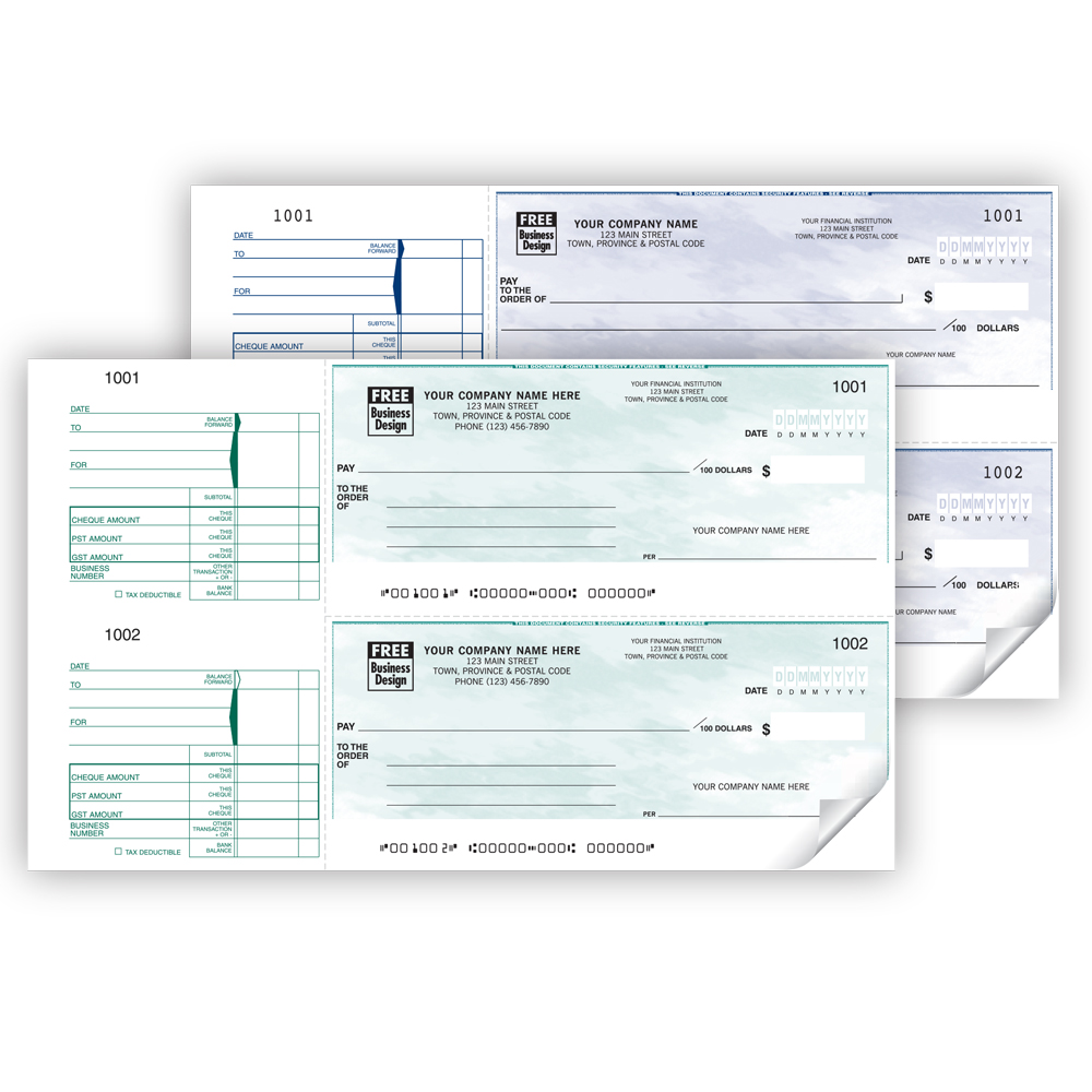 Personalized duplicate manual cheque book with secure design
