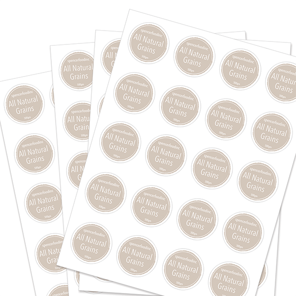 Standard sheet stickers