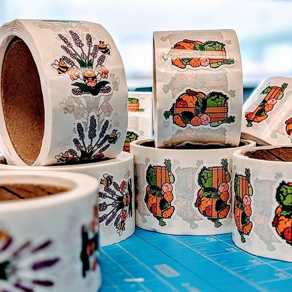 clear die cut sticker for business