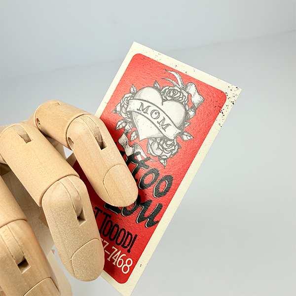 eggshell business card