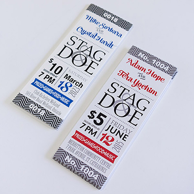 Variety of Stag and Doe Ticket Templates