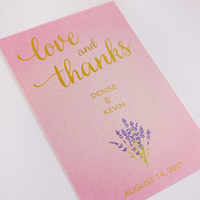 thank you card for wedding
