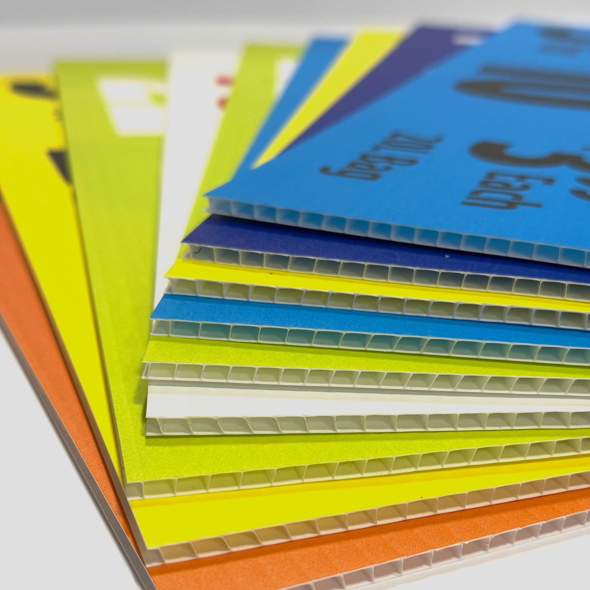 Colourful coroplast sign
