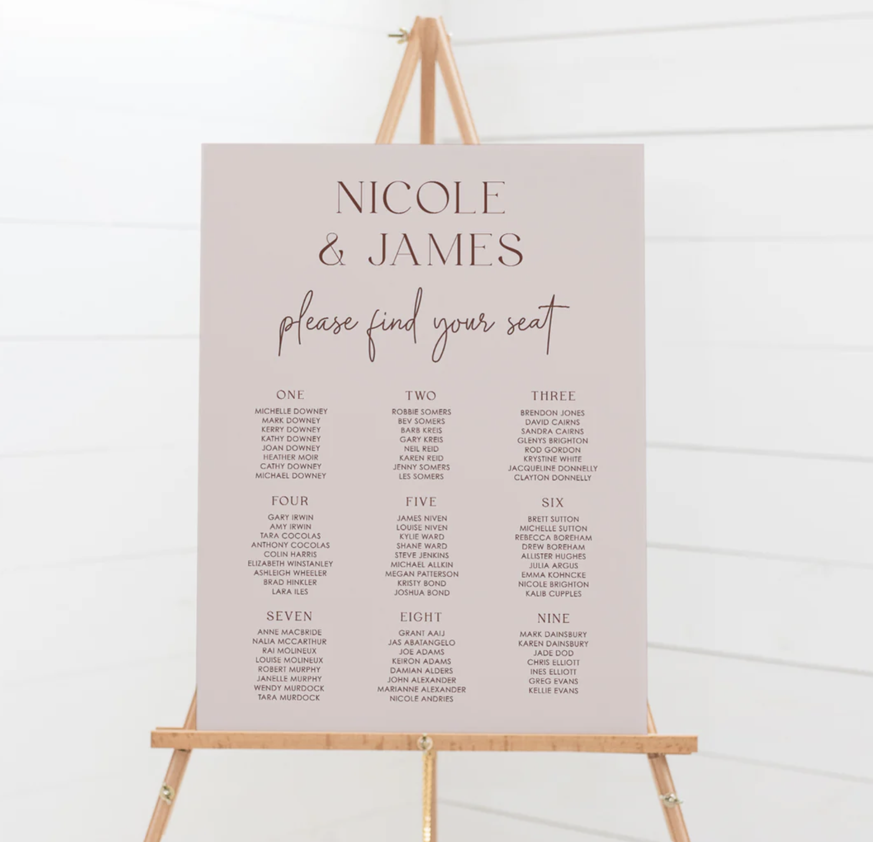 Wedding & Event Seating Chart Signs