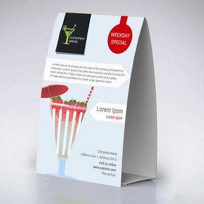 Table Tent Card – Two Sided