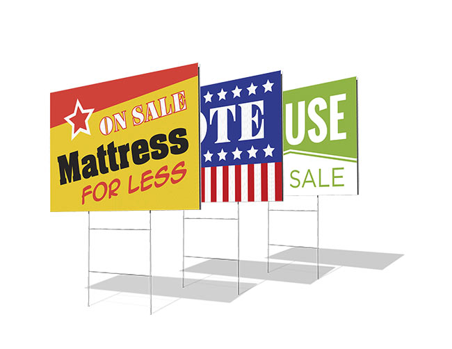 Coroplast lawn signs are great for election signs and general advertising