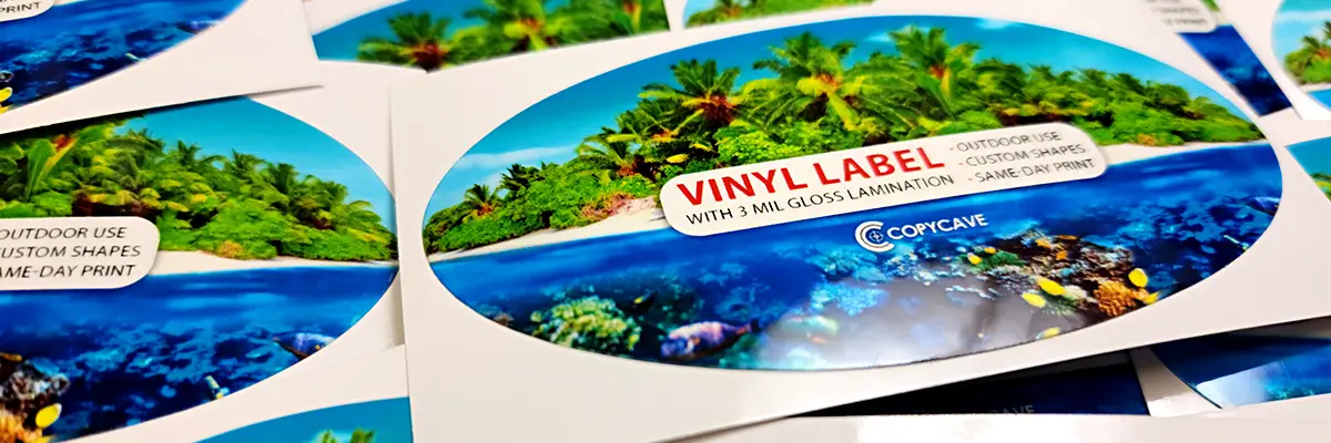 Laminated outdoor vinyl stickers