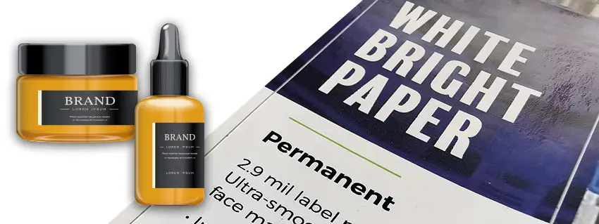 White Bright Permanent Product Label