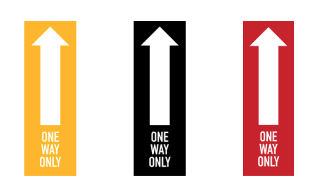 12" x 4" One way only