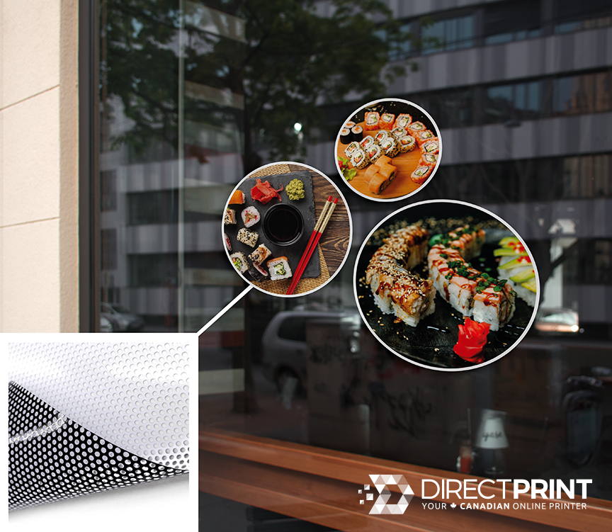 Perforated vinyl stickers