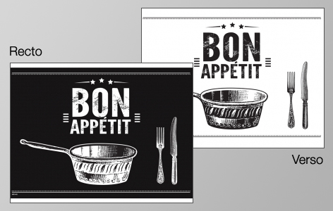 Pre-printed placemats