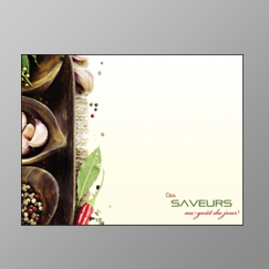 Pre-printed placemats