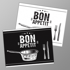 Pre-printed placemats