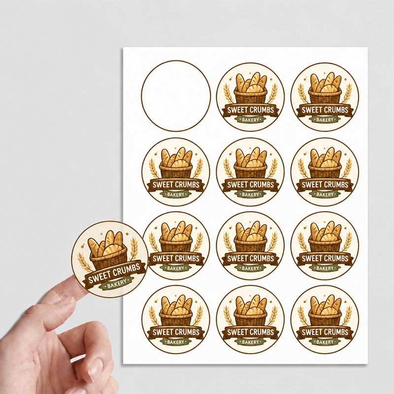 Circle Stickers Sheet (Kiss Cut).