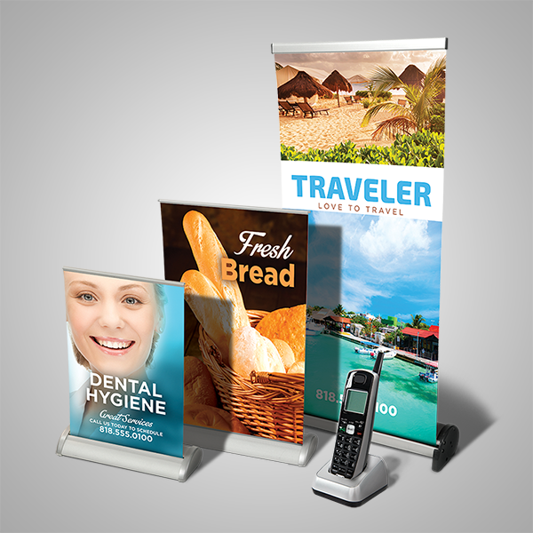 Table Top Mini Pull-Up Banners.
