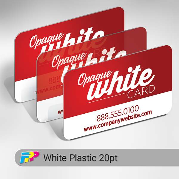 Plastic Business Cards (White).