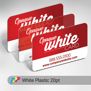 Plastic Business Cards (White).