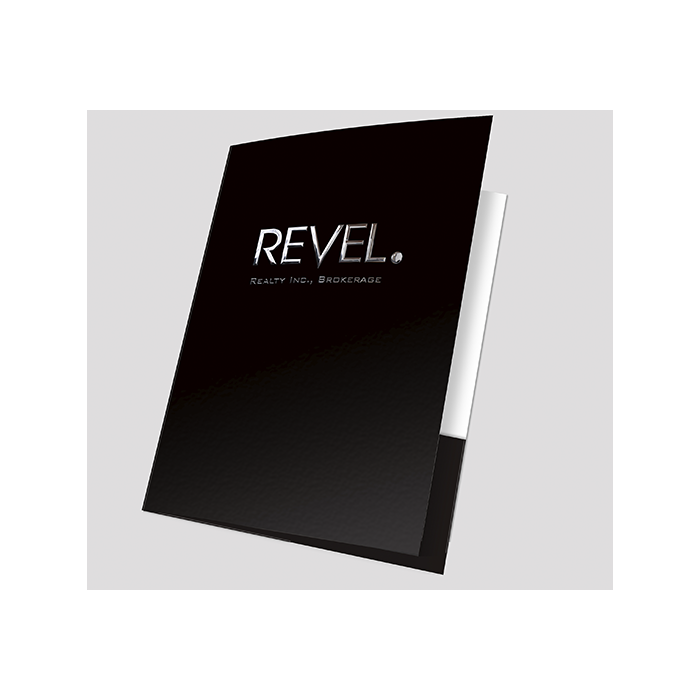 Revel - Black Background + Raised Silver Foil