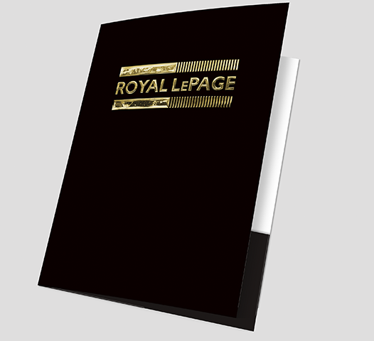 Royal Lepage- Black Background + Raised Gold Foil