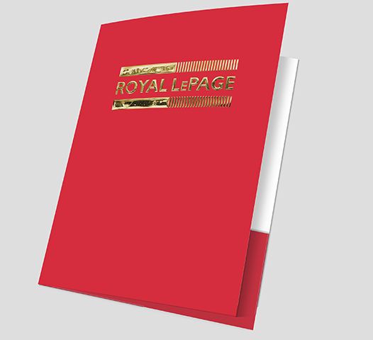 Royal Lepage- Red Background + Raised Gold Foil