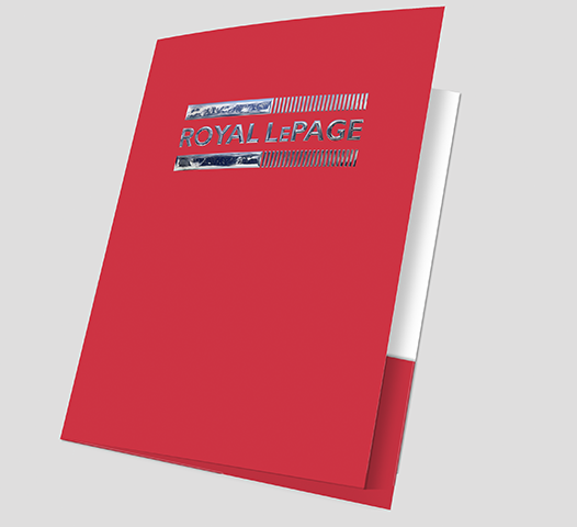 Royal Lepage- Red Background + Raised Silver Foil
