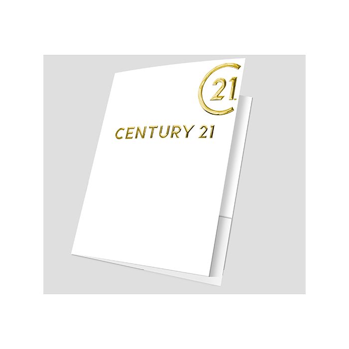 Century 21- White Background + Raised Gold Foil