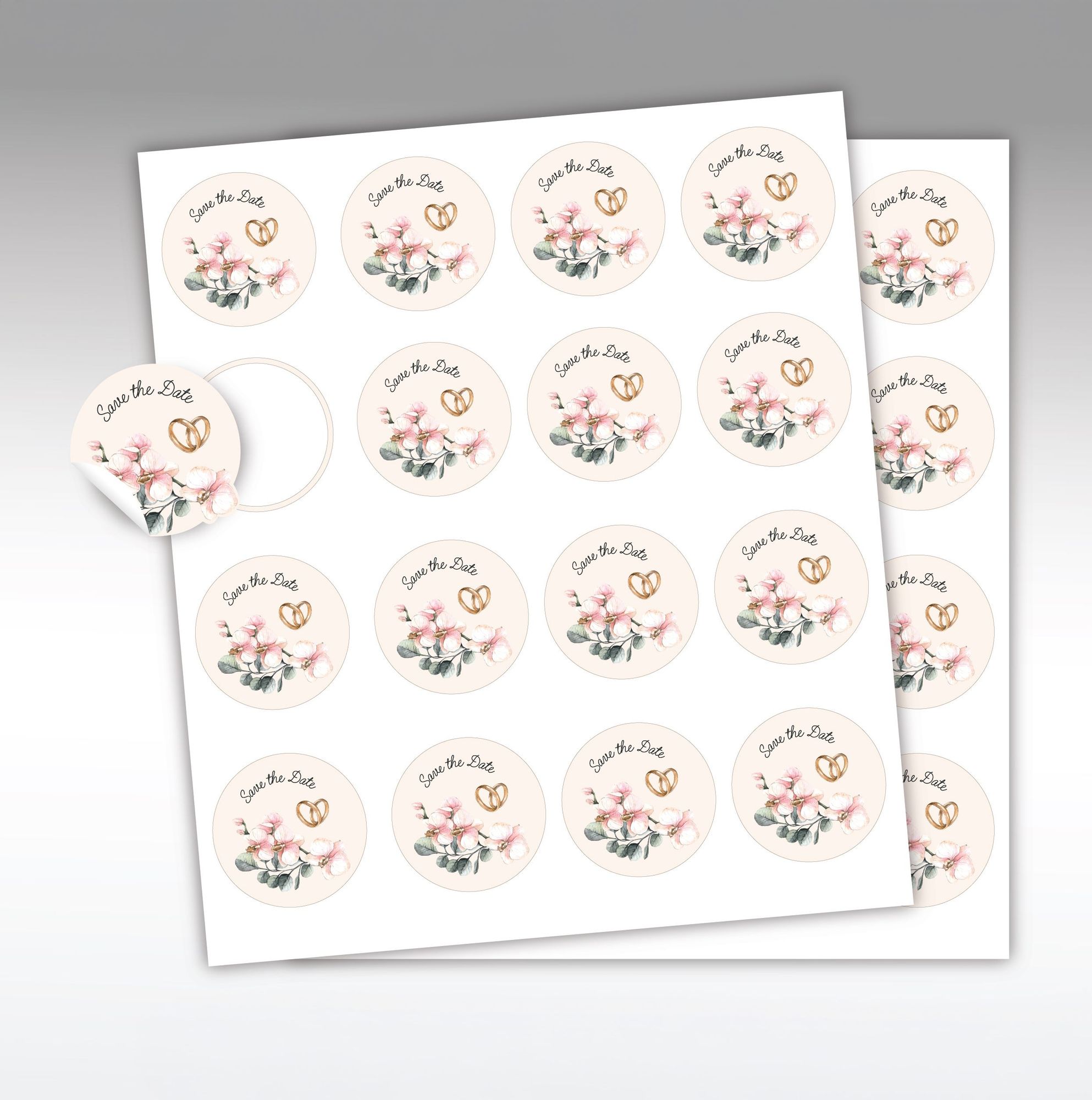 Wedding Custom Shape Stickers 2