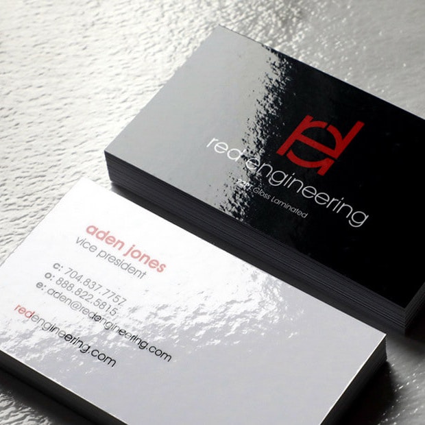 Gloss laminated business card