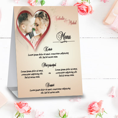 Imprimeur de cartons tente de table pour événements et mariages