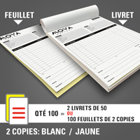 Impression de livrets NCR 2 copies pas cher au Québec