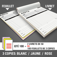 Impression de livrets NCR 3 copies pas cher au Québec