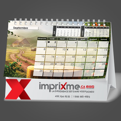 Impression de Calendrier de bureau économique personnalisé aux couleurs de votre entreprise