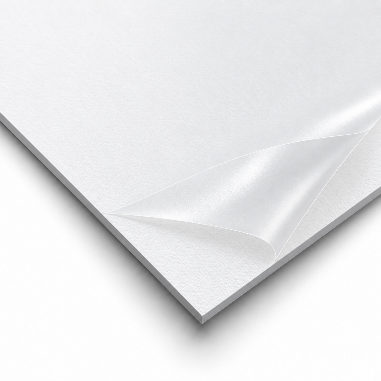 Soft touch laminated marketing material
