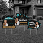 Custom Shaped Directional Signs - Real Estate Sign